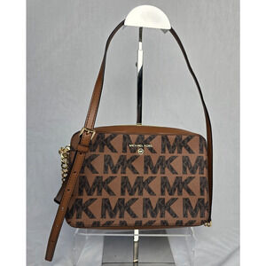 Michael Kors Jet Set Charm EW Crossbody Bag Lugg Multi Brown NWPT